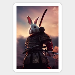 Rabbit Samurai Warrior Sticker